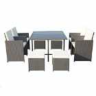 Royalcraft Cannes 8 Seater Cube Set - Grey