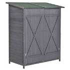 Outsunny 4' 2'' x 2' 3'' Wooden Outdoor Storage Unit - Grey
