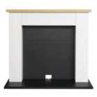 Adam Chester Electric Stove Fireplace Pure White/Black 39''