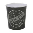 JVL Bin It Plastic Waste Paper Bin - Dark Grey