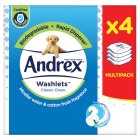 Andrex Classic Clean Flushable Washlets Moist Toilet Tissue Wipes Multipack, 4x36 Wipes