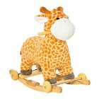Jouet 2-in-1 Kids Plush Ride-On Rocking & Gliding Giraffe