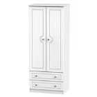Ready Assembled Lisbon Two Door Two Drawer Wardrobe White