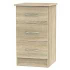Coventry Ready Assembled 3 Drawer Bed Cabinet Bardolino Light Oak