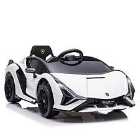 Reiten Lamborghini SIAN 12V Kids Electric Ride On Car Toy with Remote Control - White