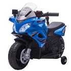 Reiten Kids 6V Electric Pedal Motorcycle Ride-On Toy with Rechargeable Battery - Blue