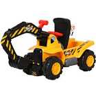 Reiten Kids 3-in-1 HDPE Excavator Ride On Truck - Yellow/Black