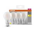 Osram 100W Filament Frosted B22D/E27 GLS Classic LED Bulb 3 Pack - Warm White