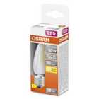Osram 60W Filament Frosted E27 Candle LED Bulb - Warm White
