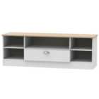 Ready Assembled Tilly Wide 1 Drawer TV Unit Grey