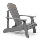 Gardenature Luxury Adirondack Reycled Lounge Chair - Light Grey