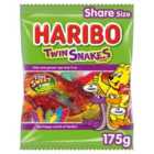 Haribo Twin Snakes Sweets Share Bag 175g