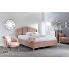Pettine King End Lift Ottoman Bed Pink