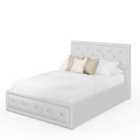 Hollywood Ottoman Double Bed Faux Leather White