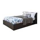 End Lift King Ottoman Bed Black Faux Leather