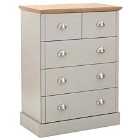 Kendal Three and Two Drawer Chest Grey