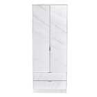 Ready Assembled Hirato 2 Door 2 Drawer Wardrobe Marble