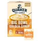 Quaker Oat So Simple Big Bowl Golden Syrup Porridge Sachets Cereal 6 per pack