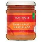 Waitrose Thick Cut Three Fruits Marmalade, 340g