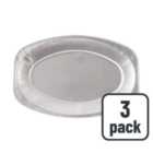 Oval Aluminium 33cm Serving Platters 3 per pack