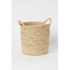 Round seagrass storage basket