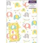 Elephant Fun Gift Wrap Sheets & Tags 2 per pack