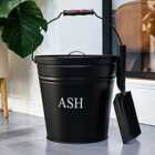 Black Ash Bucket With Shovel H31Cm