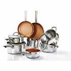 Cermalon 8 Piece Stainless Steel & Copper Pan Set