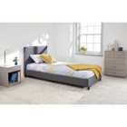 Bed in a Box Single Faux Leather Grey
