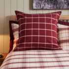 Dorma Finlay Red Checked Continental Pillowcase Pair