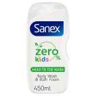 Sanex Zero% Kids Head to Toe Wash, 450ml