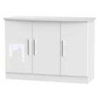 Ready Assembled Fourisse 3 Door Sideboard White Gloss