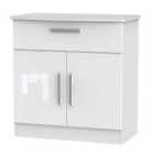 Ready Assembled Fourisse 1 Drawer Sideboard White Gloss