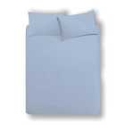 Morrisons Denim Blue 100% Cotton Housewife Pillowcase Pair