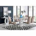 Furniture Box Arezzo Large Extending Dining Table and 6 x Cappuccino Lorenzo Chairs