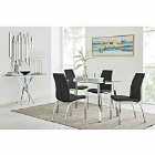 Furniture Box Cosmo Dining Table and 4 x Black Isco Chairs