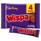 Cadbury Wispa Chocolate Bar 4 Pack Multipack 111.6g
