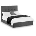 Sorrento Liftup Storage Bed Double Slate Grey Linen