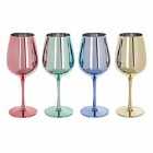 Maison Wine Glasses, Multi–Colour Plastic, Set of 4
