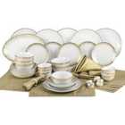 The Waterside 50 Piece Christmas in a Box Dinner Set - Gold Sparkle