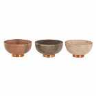Maison Dipping Bowls, Marble / Copper Finish, Set of 3