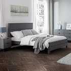 Chloe King Bed Storm Grey Lacquer