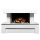 Adam 2kW Havana Fireplace Suite with Remote Control in Pure White 43 Inch