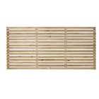 Forest Garden 2'11'' x 5'11'' (90 x 180cm) Pressure Treated Slatted Fence Panel