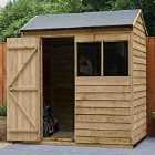 Forest Garden Overlap Pressure Treated 6' x 4' Reverse Apex Shed