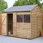 Forest Garden Overlap Pressure Treated 8' x 6' Reverse Apex Shed