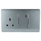 Trendi 13 Amp Cooker Switch and Socket - Cool Grey