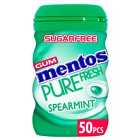 Mentos Pure Fresh Spearmint Sugar Free Chewing Gum Bottle 50 per pack