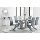 Furniture Box Imperia 6 Seater Grey Dining Table and 6 x Grey Willow Chairs
