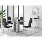 Furniture Box Imperia 4 Seater Modern Grey Dining Table